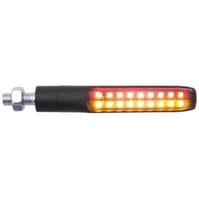 LighTech FRE938NER LED blinkry + zadní červené světlo + brzdové světlo homologované E8 černé (2ks)
